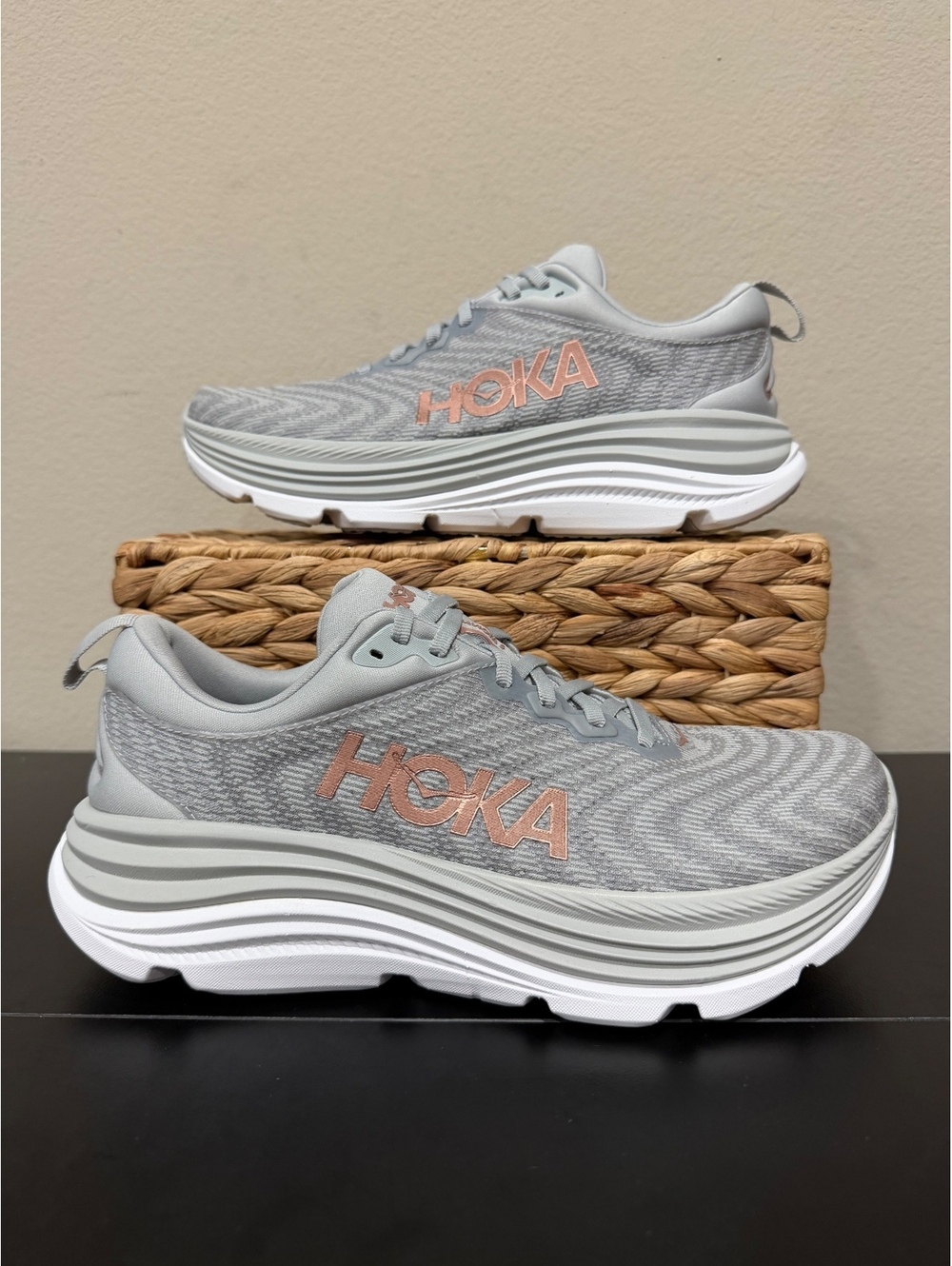 Size 9 - Hoka Women’s Gaviota 5 “Harbor Mist Rose Gold”